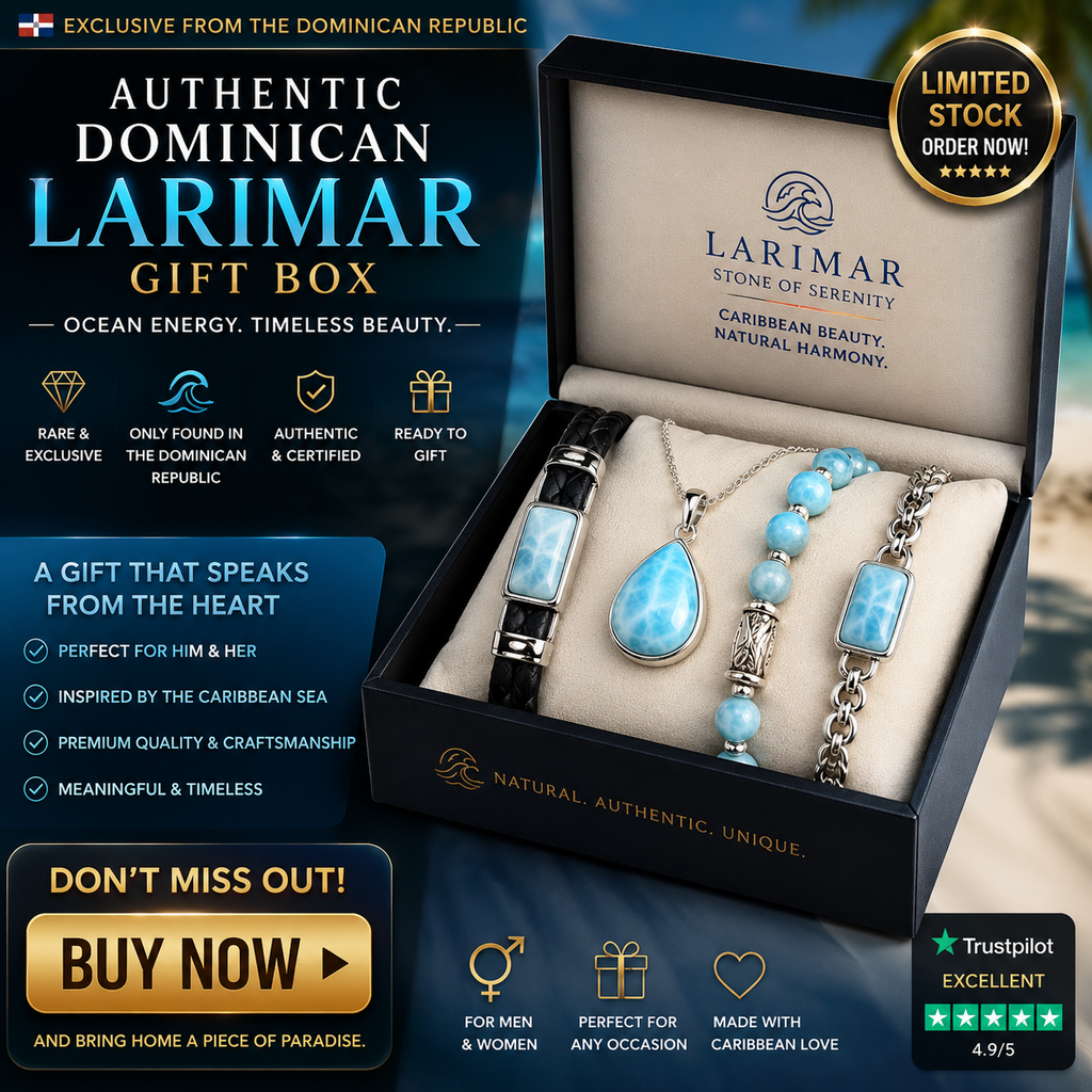 Authentic Dominican Larimar Gift Box