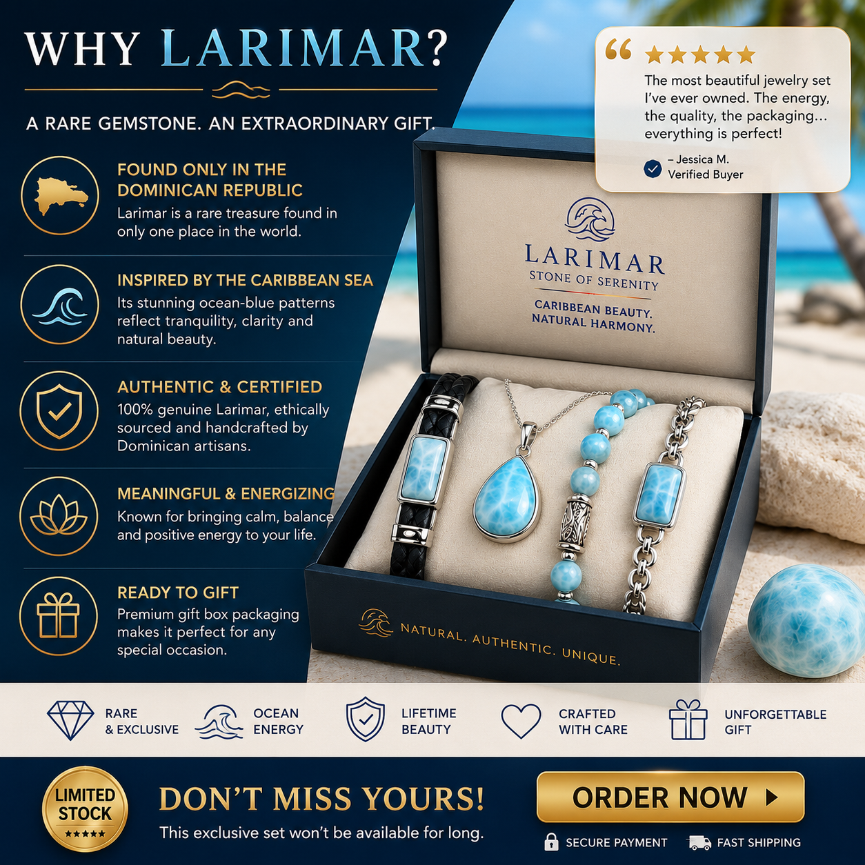 Larimar gemstone details