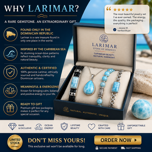 Authentic Dominican Larimar Gift Box